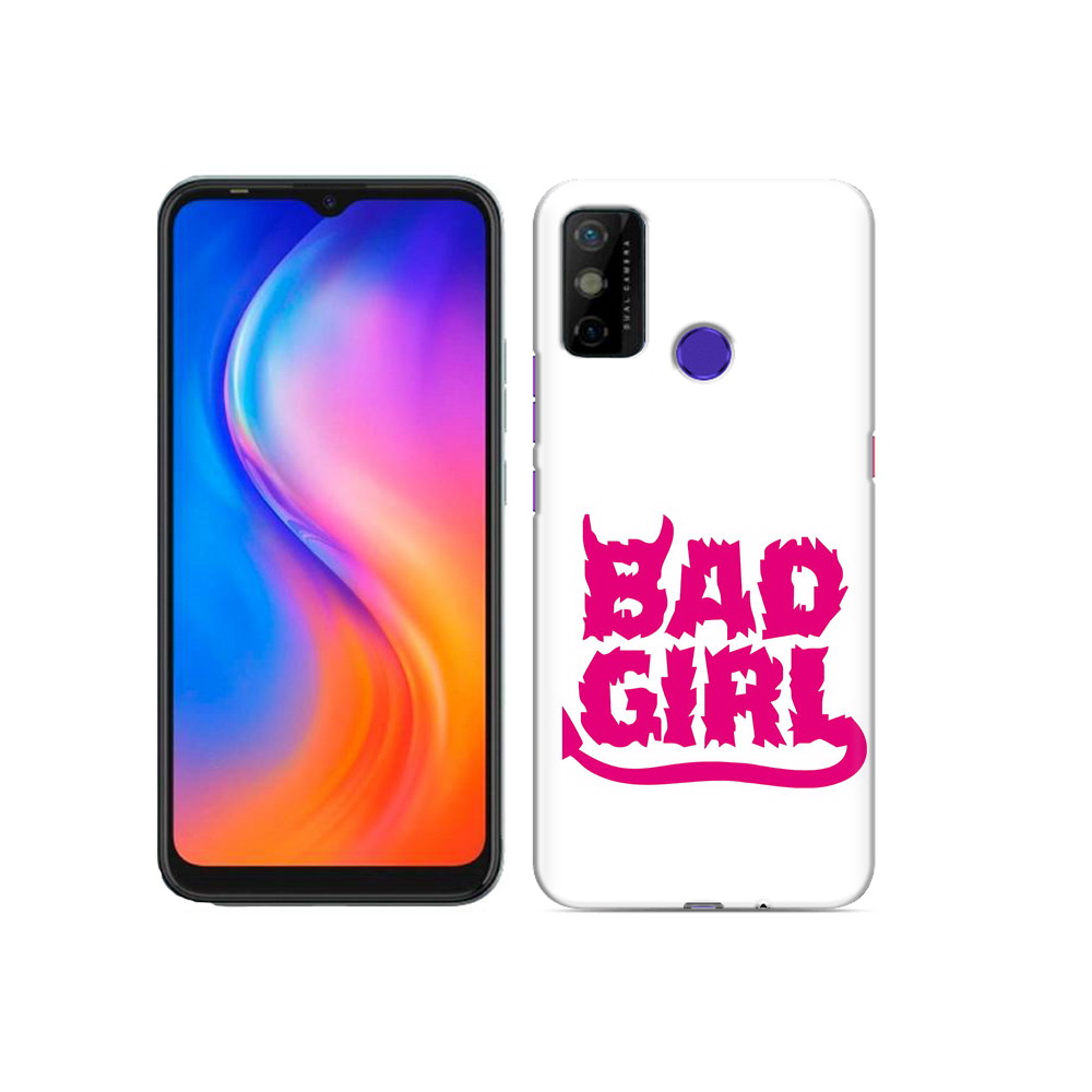 

Чехол MyPads Tocco для Tecno Spark 6 GO плохая девочка, Прозрачный, Tocco