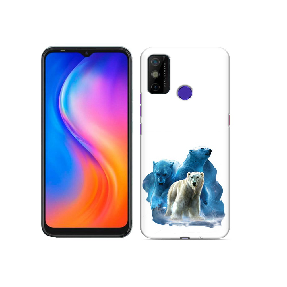 

Чехол MyPads Tocco для Tecno Spark 6 GO полярный медведь, Прозрачный, Tocco