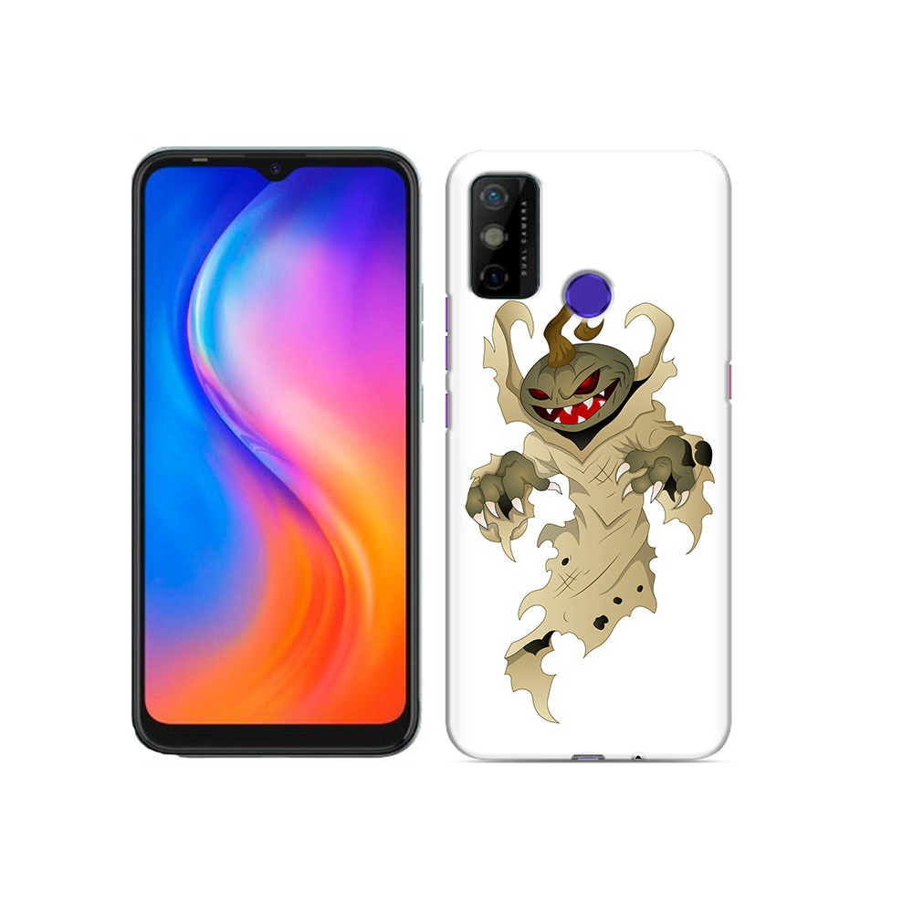 

Чехол MyPads Tocco для Tecno Spark 6 GO призрак хэллоуина, Прозрачный, Tocco