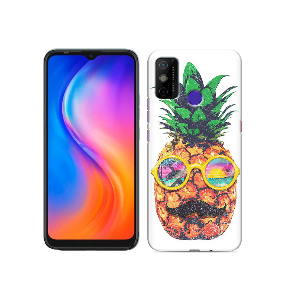 

Чехол MyPads Tocco для Tecno Spark 6 GO прикольный ананас с лицом, Прозрачный, Tocco