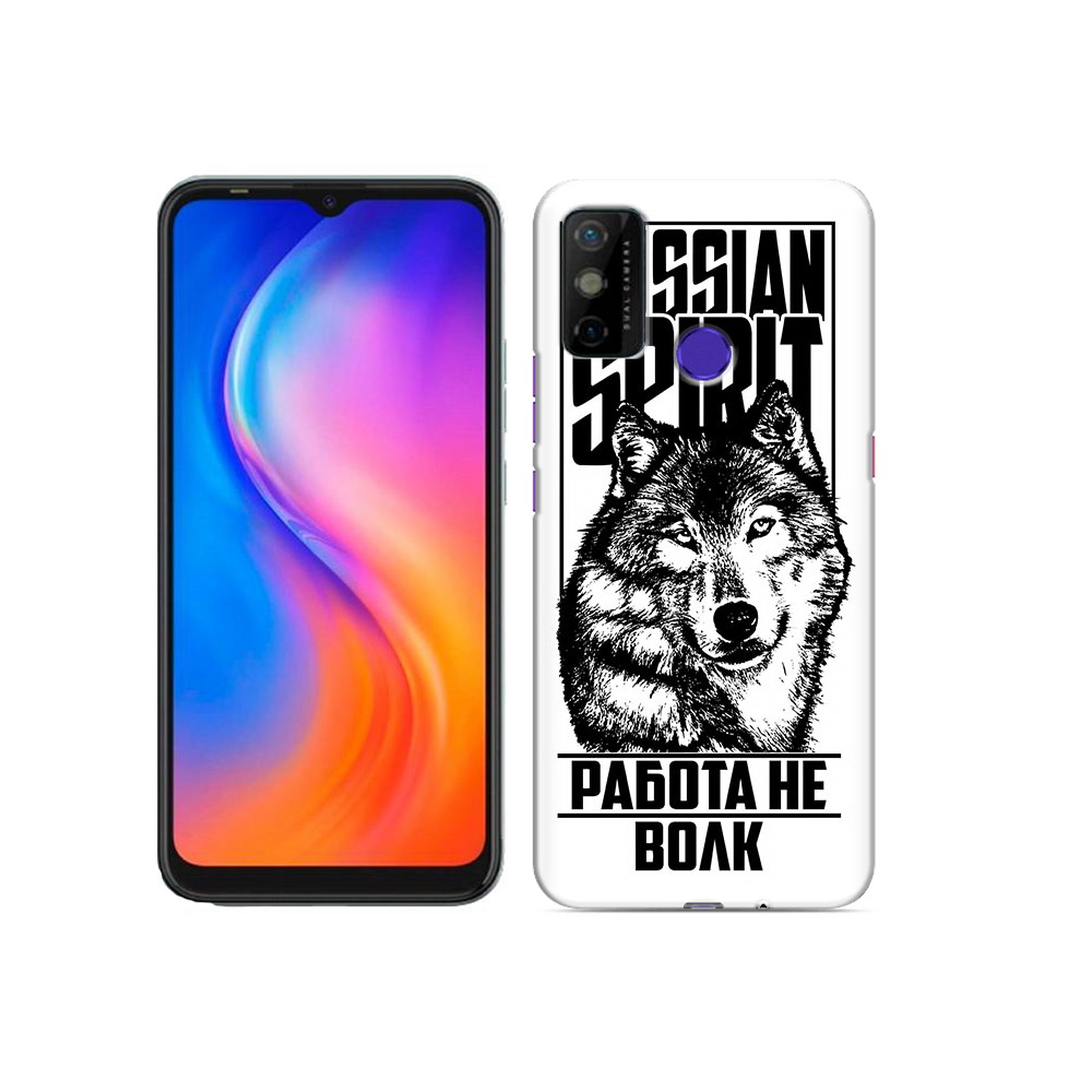 

Чехол MyPads Tocco для Tecno Spark 6 GO работа не волк, Прозрачный, Tocco