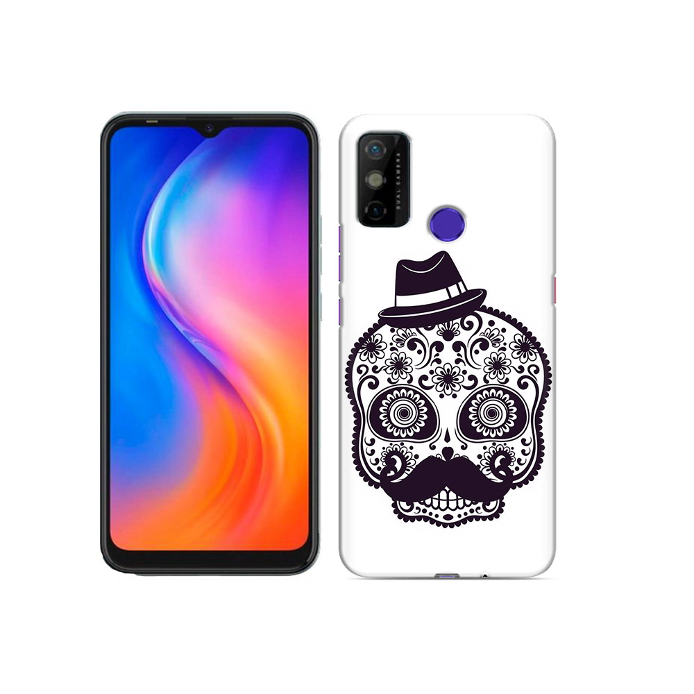 

Чехол MyPads Tocco для Tecno Spark 6 GO разрисованный скелет, Прозрачный, Tocco