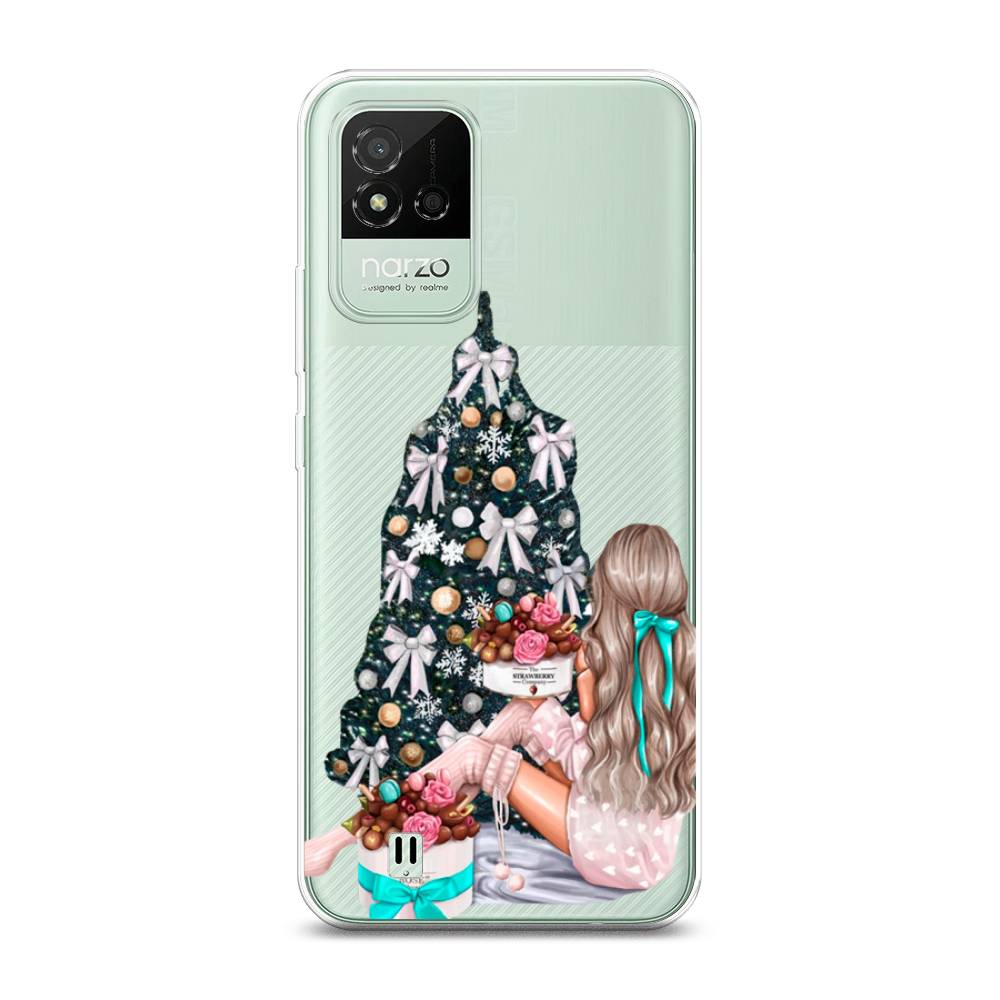 

Чехол на Realme Narzo 50i New Year, Зеленый;бежевый;голубой, 2510050-5