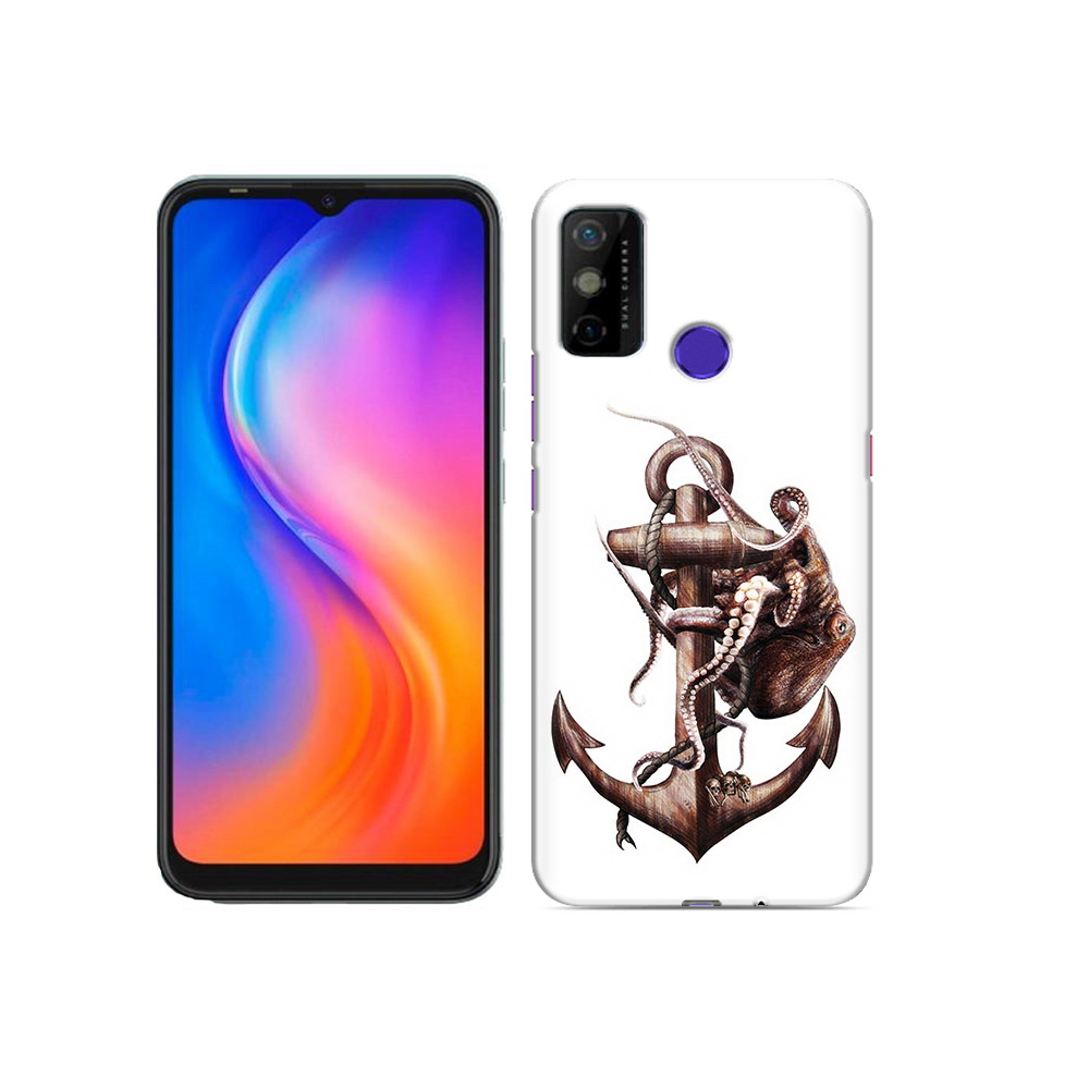 

Чехол MyPads Tocco для Tecno Spark 6 GO ржавый якорь, Прозрачный, Tocco