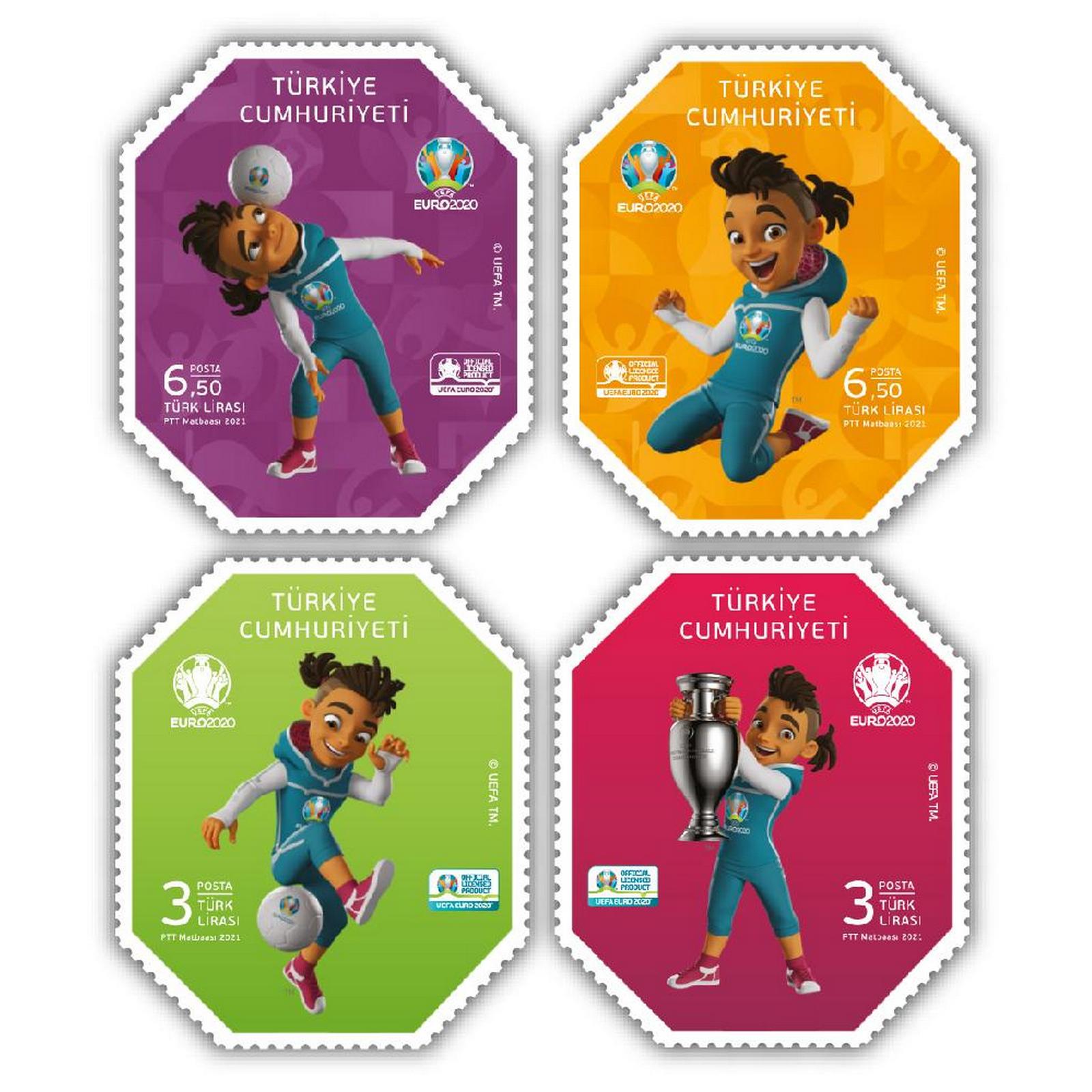 

Почтовые марки Турция УЕФА ЕВРО-2020 Футбол