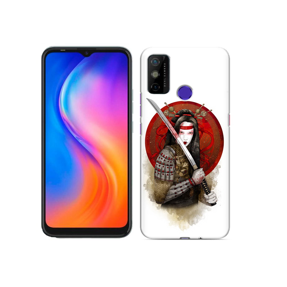 

Чехол MyPads Tocco для Tecno Spark 6 GO рисованная девушка с катаной, Прозрачный, Tocco