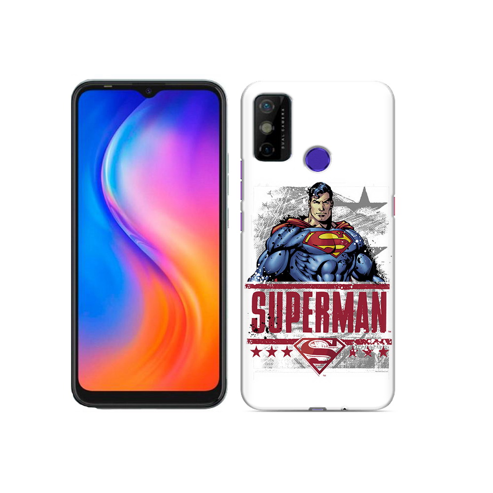 

Чехол MyPads Tocco для Tecno Spark 6 GO рисунок супермен, Прозрачный, Tocco