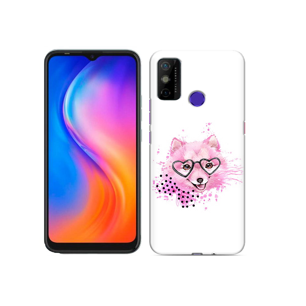 

Чехол MyPads Tocco для Tecno Spark 6 GO розовый волченок, Прозрачный, Tocco
