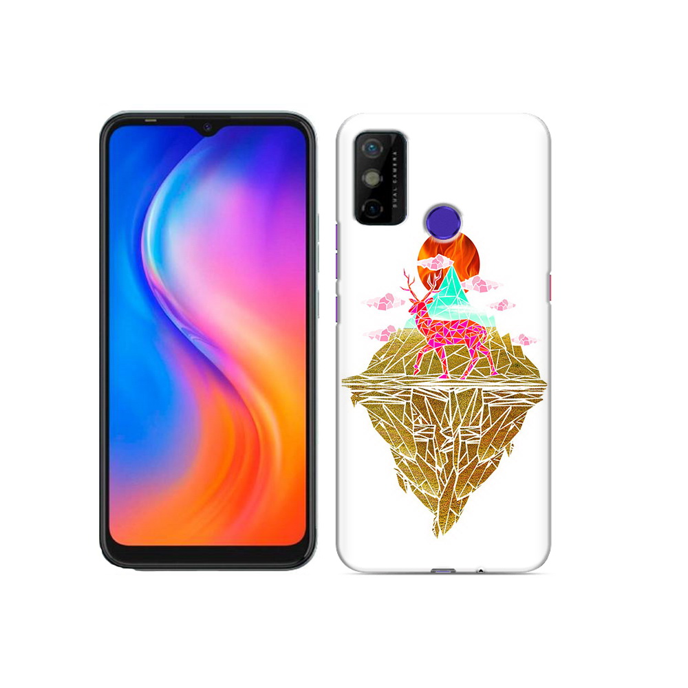 

Чехол MyPads Tocco для Tecno Spark 6 GO розовый олень абстракция, Прозрачный, Tocco