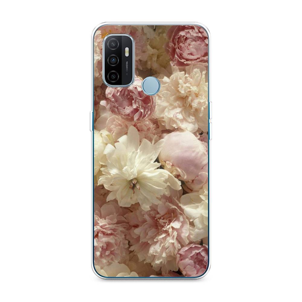 

Чехол Awog на Oppo A53 "Пионы светлые", Разноцветный, 254350-8