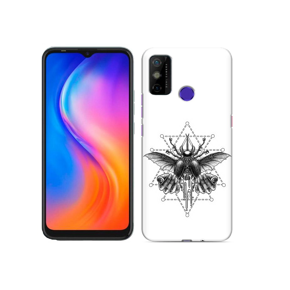 

Чехол MyPads Tocco для Tecno Spark 6 GO скарабей, Прозрачный, Tocco