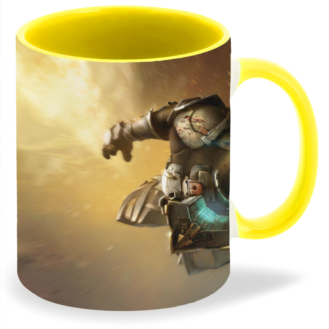 фото Кружка желтая coolpodarok dead space 2 солдат падает в неизвестность