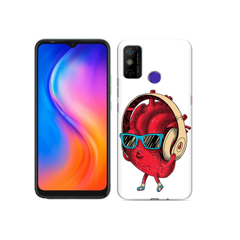 

Чехол MyPads Tocco для Tecno Spark 6 GO слушай сердце, Прозрачный, Tocco