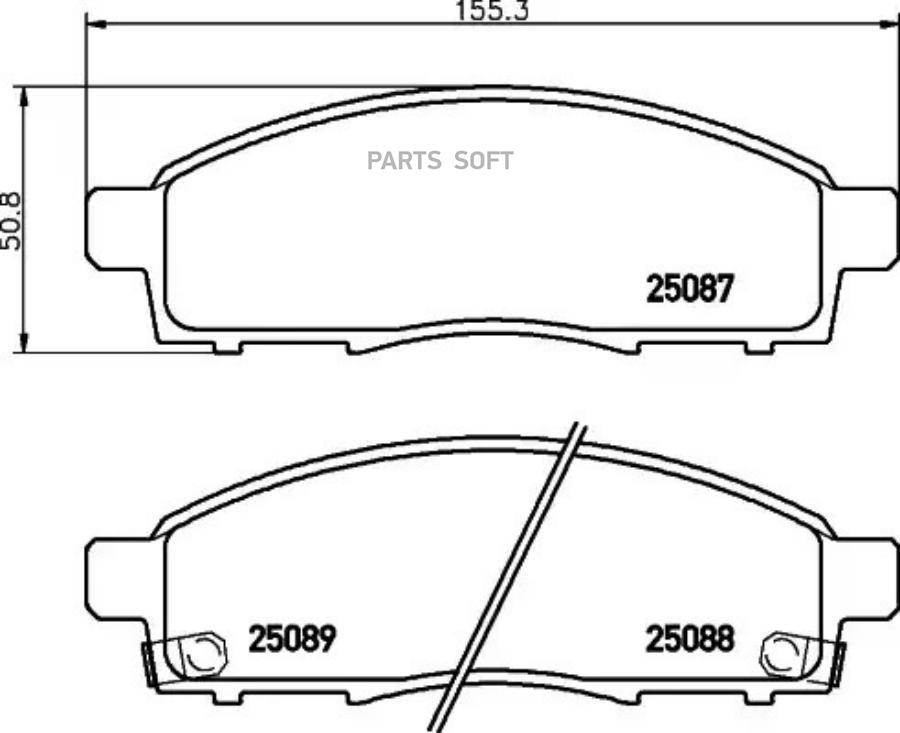 

Колодки тормозные дисковые передн, NISSANU NU200/ EVALIA 10-, NV200 10-