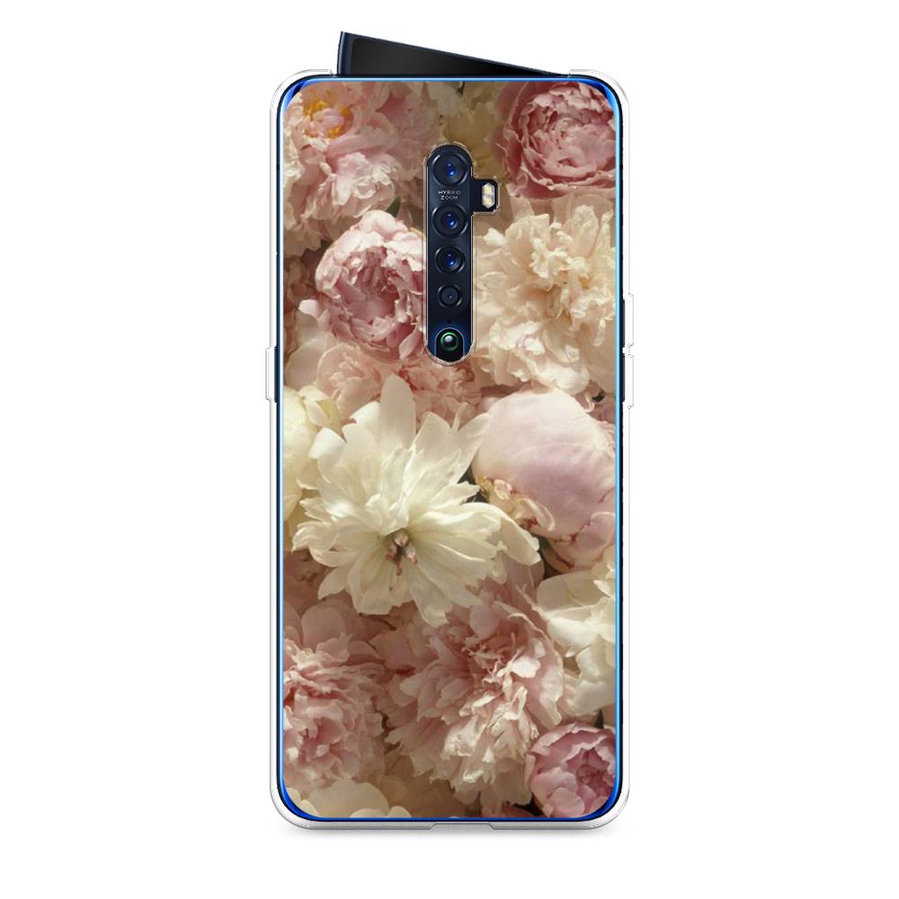 

Чехол Awog на Oppo Reno 2 "Пионы светлые", Разноцветный, 253550-8