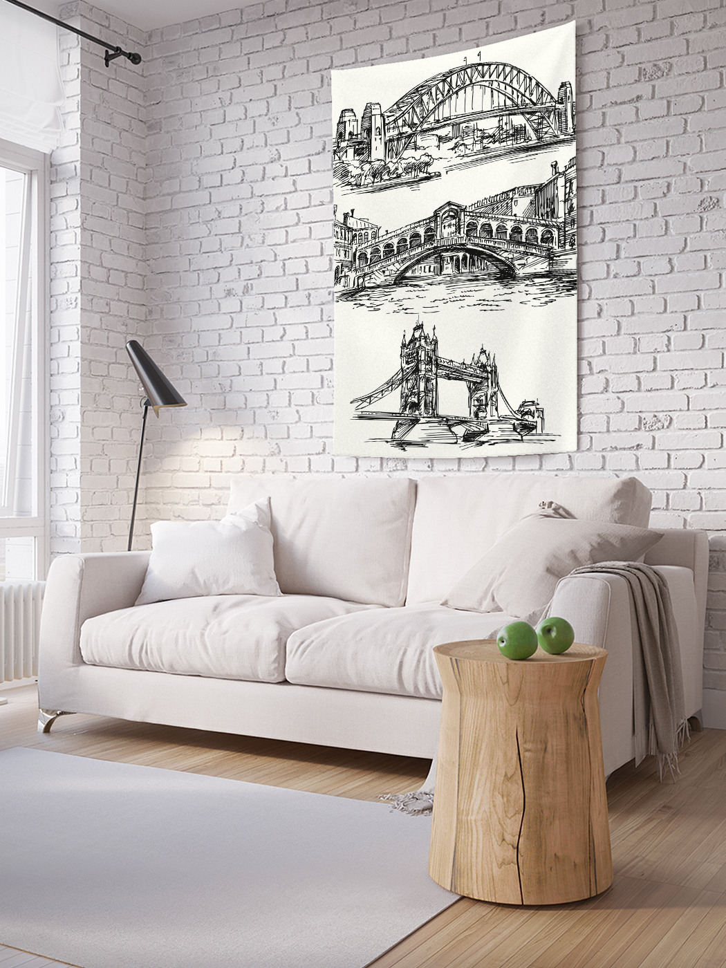 

Вертикальное фотопанно на стену JoyArty Разные мосты 100x150 см, Разные мосты