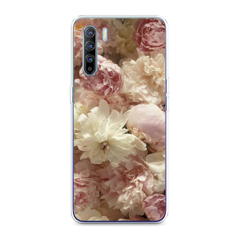 

Чехол Awog на Oppo A91/Reno 3 "Пионы светлые", Разноцветный, 252450-8