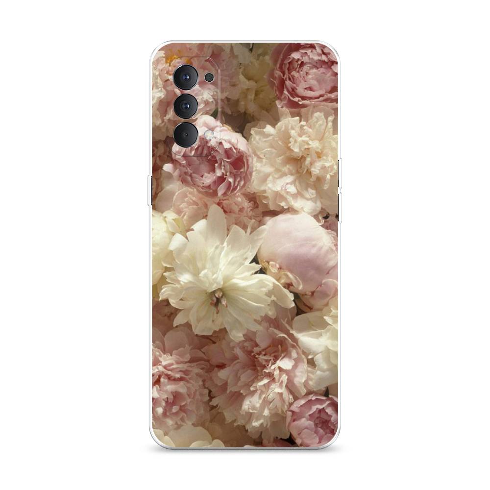 

Чехол Awog на Oppo Reno 4 4G "Пионы светлые", Разноцветный, 259450-8