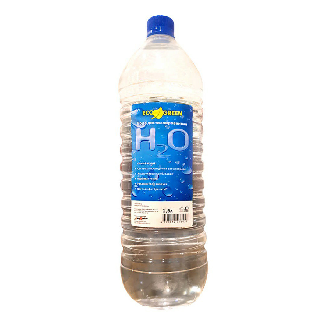 Дистиллированная вода Eco Green 1,5 л