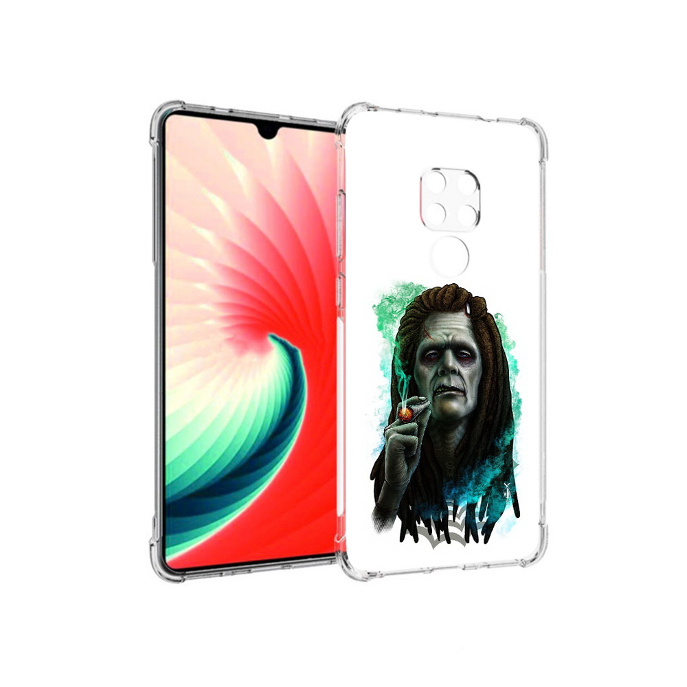 

Чехол MyPads Tocco для Huawei Mate 20 зеленый мужчина с сигаретой, Прозрачный, Tocco