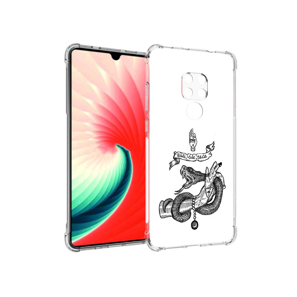 

Чехол MyPads Tocco для Huawei Mate 20 змея на руке рисунок, Прозрачный, Tocco