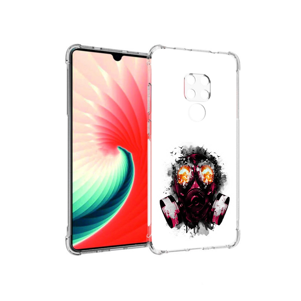

Чехол MyPads Tocco для Huawei Mate 20 красный противогаз, Прозрачный, Tocco