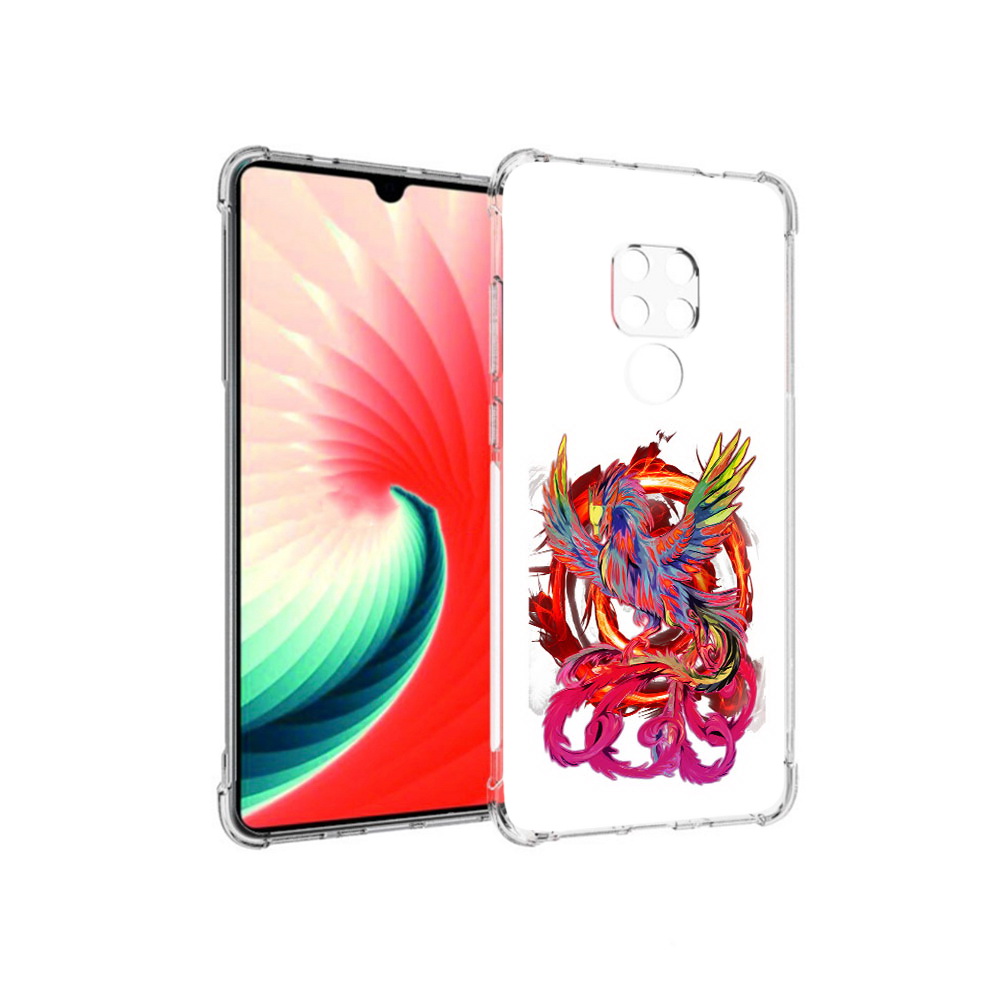 

Чехол MyPads Tocco для Huawei Mate 20 красочный феникс, Прозрачный, Tocco