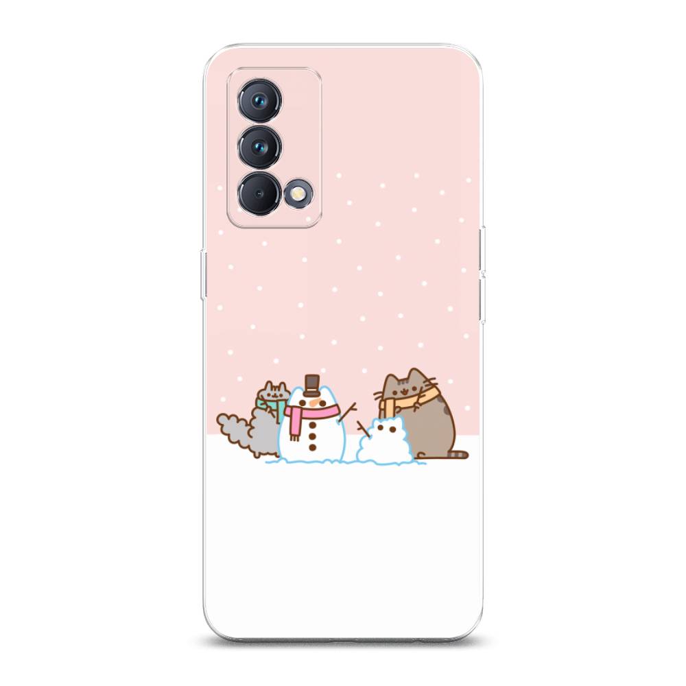 

Чехол на Realme GT Master Edition "Котики в снегу", Розовый;белый;серый, 2510450-5