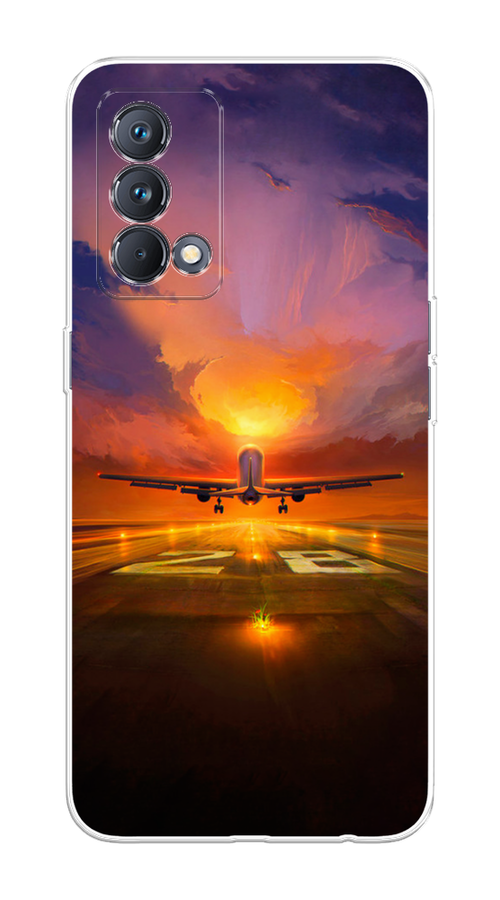 

Чехол на Realme GT Master Edition "Самолет на посадке", Оранжевый;синий, 2510450-6