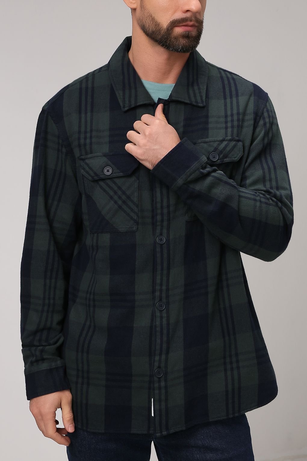 

Рубашка мужская Esprit 20WWJFBP синяя XL, 20WWJFBP