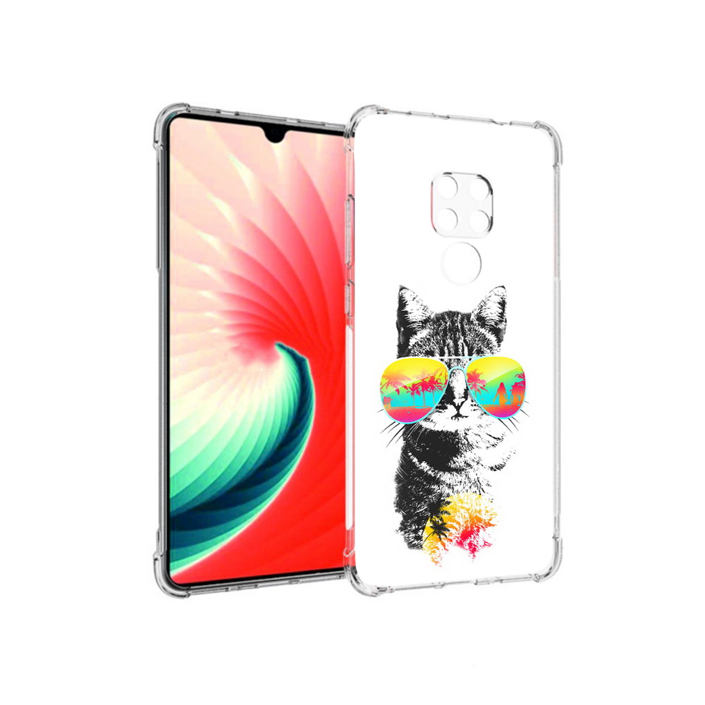 

Чехол MyPads Tocco для Huawei Mate 20 крутой кот, Прозрачный, Tocco