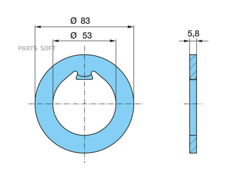 Шайба ступицы (O53/83x5,8)
