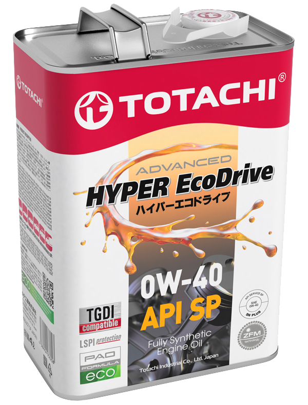 

Масло моторное TOTACHI HYPER Ecodrive Fully Synthetic SP/SN PLUS 0W-40 1л