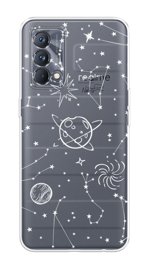 

Чехол на Realme GT Master Edition "Планеты в космосе", Белый, 2510450-2