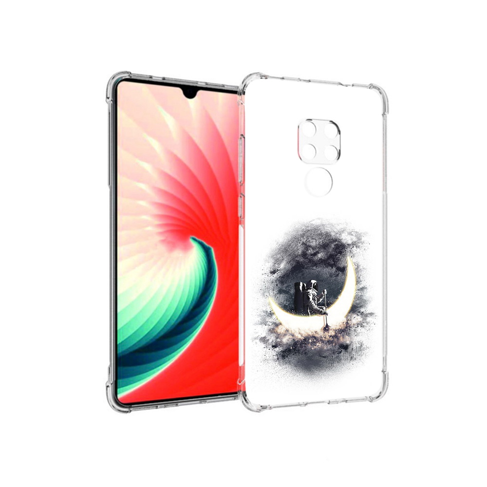 

Чехол MyPads Tocco для Huawei Mate 20 лунный путешественник, Прозрачный, Tocco