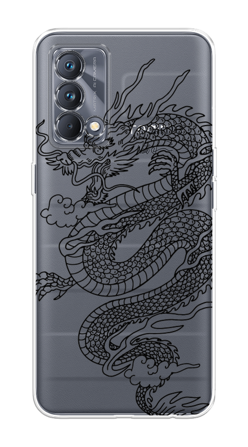 

Чехол на Realme GT Master Edition "Большой китайский дракон", Черный;серый, 2510450-1