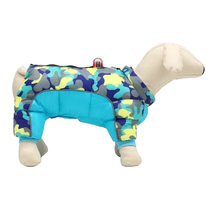 

Комбинезон для собак принтованный, размер 14 ДС 32 см ОГ 42 см ОШ 31 см голубой