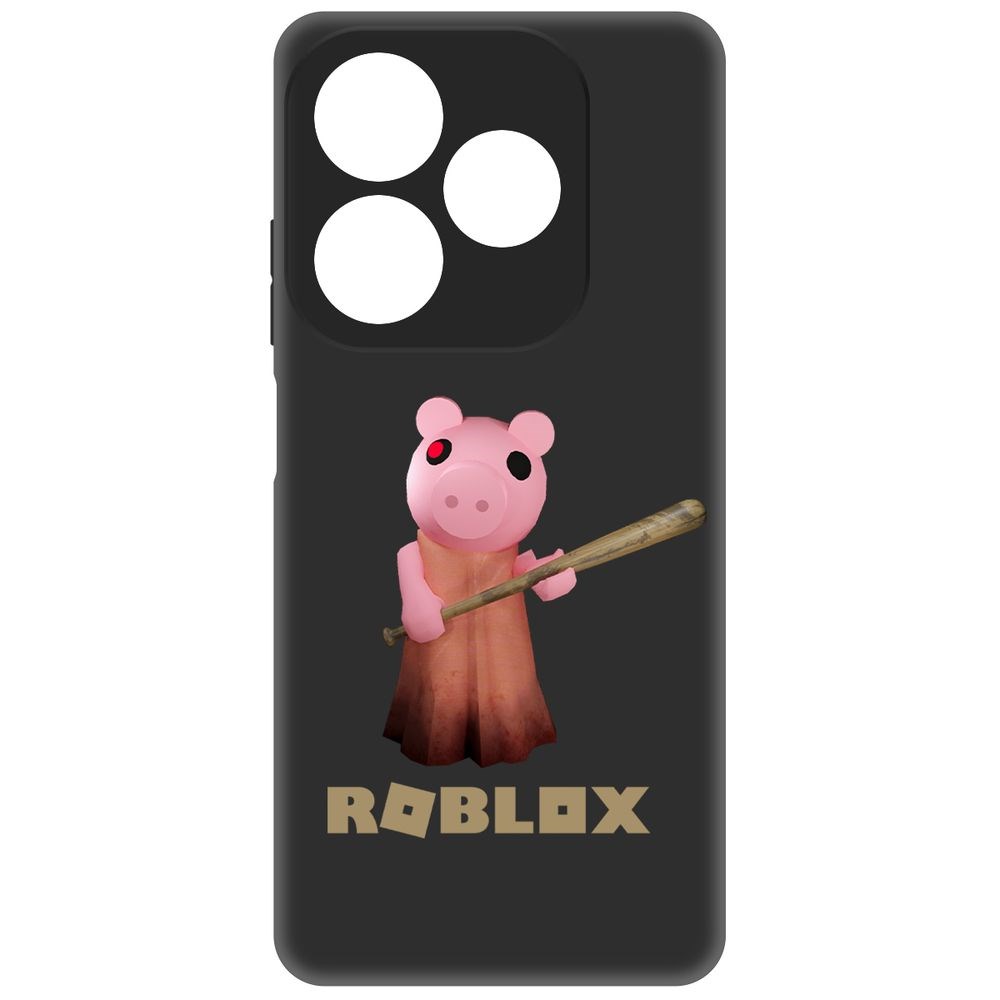 

Чехол-накладка Krutoff Soft Case Roblox-Пигги для Itel P55 черный