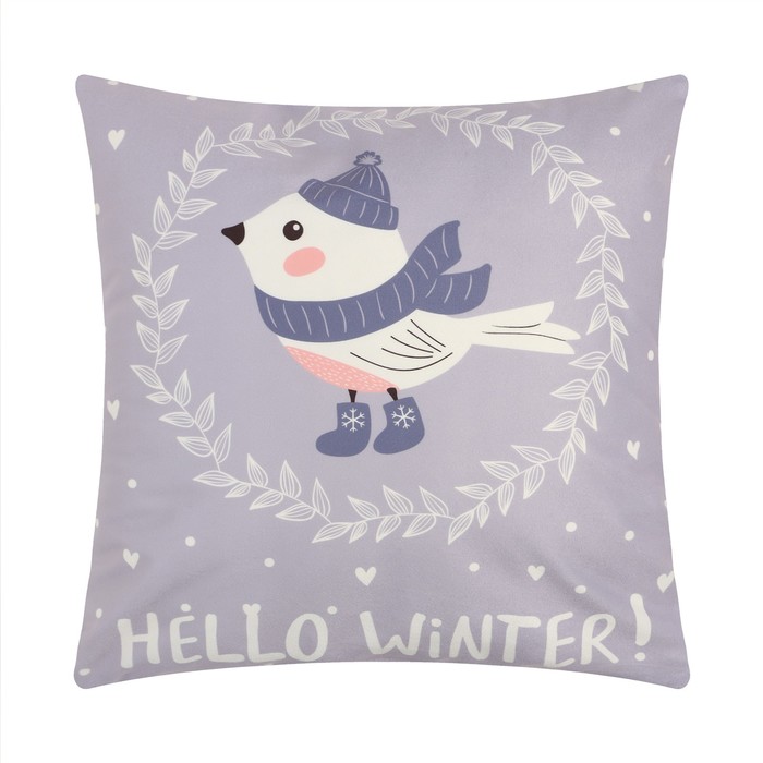 

Чехол на подушку Этель Winter 40 х 40 см, 100% п/э, Фиолетовый