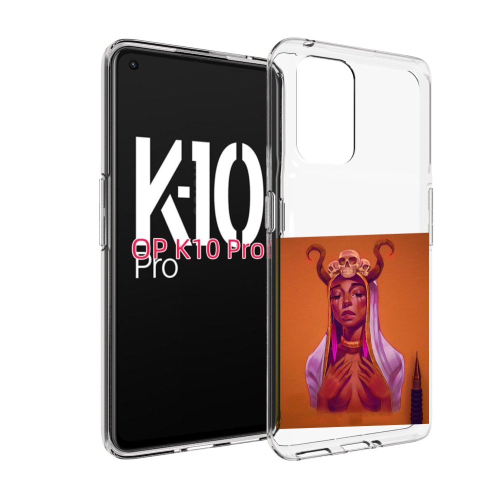 

Чехол MyPads античная-девушка для OPPO K10 Pro, Прозрачный, Tocco