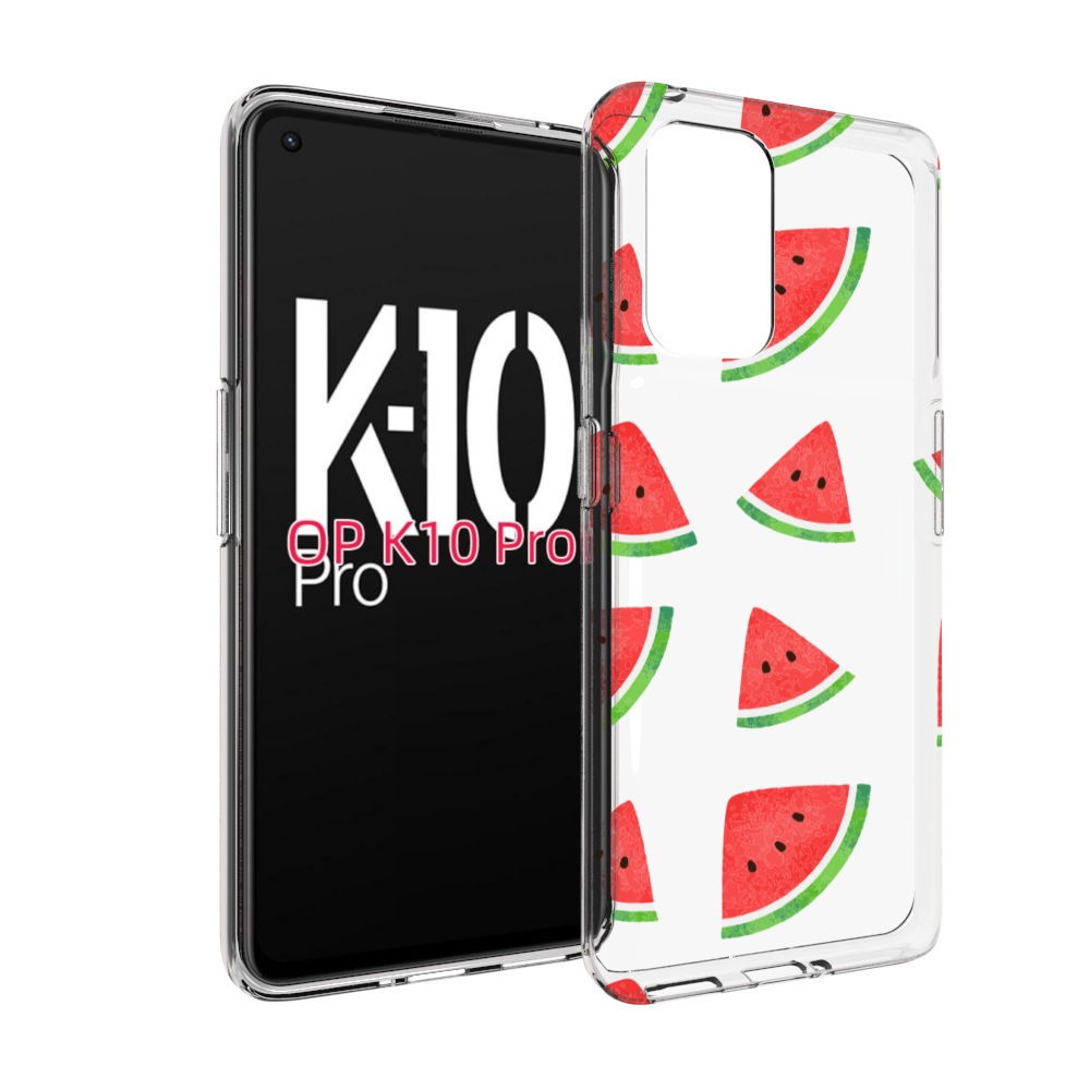 

Чехол MyPads арбузики для OPPO K10 Pro, Прозрачный, Tocco