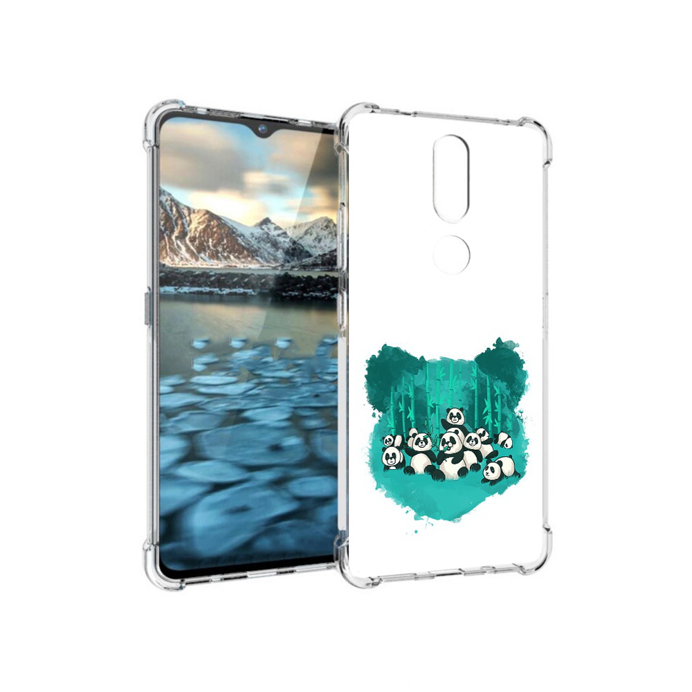 

Чехол MyPads Tocco для Nokia 2.4 нарисованные панды (PT227049.107.508), Прозрачный, Tocco