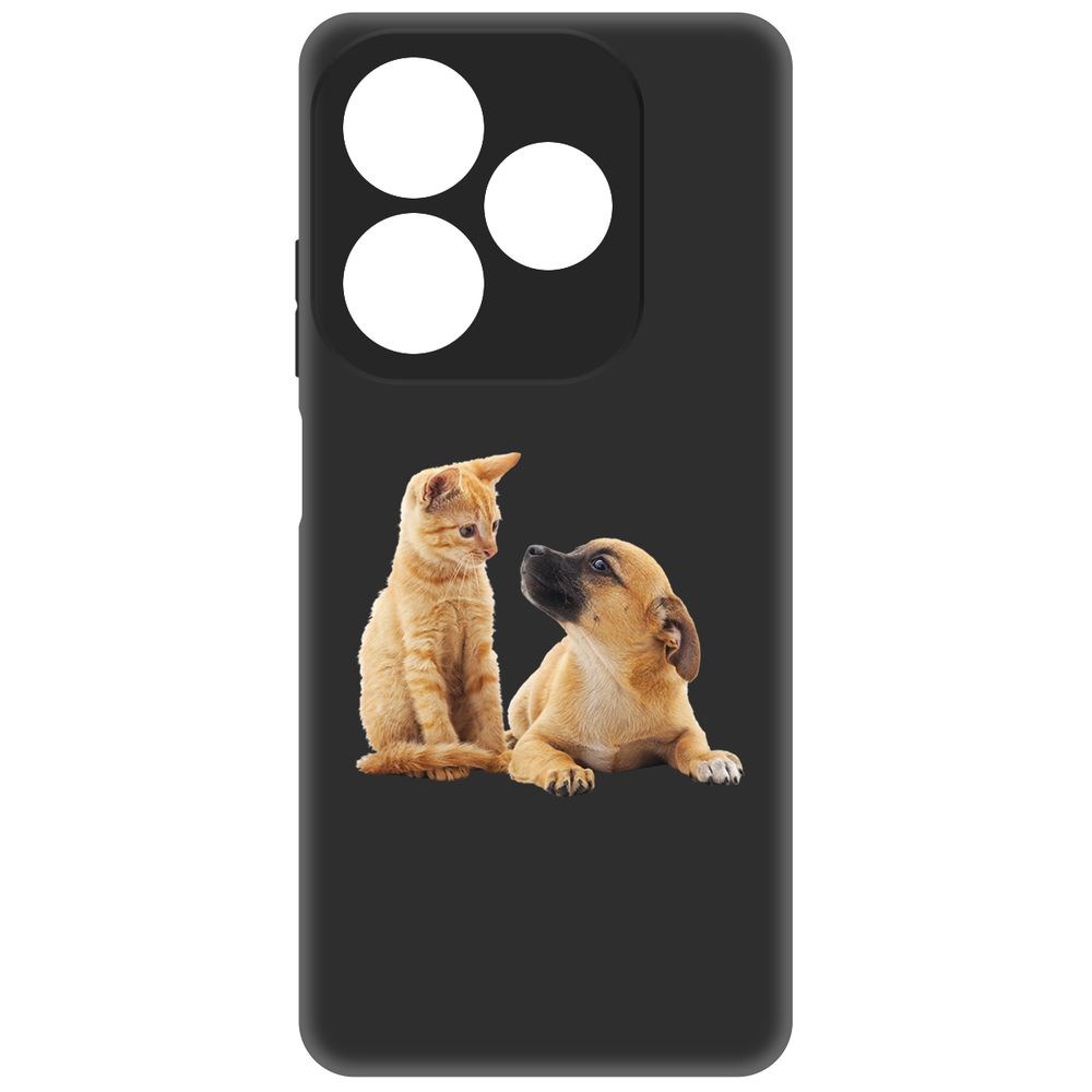 

Чехол-накладка Krutoff Soft Case Лучшие друзья для ITEL P55 черный