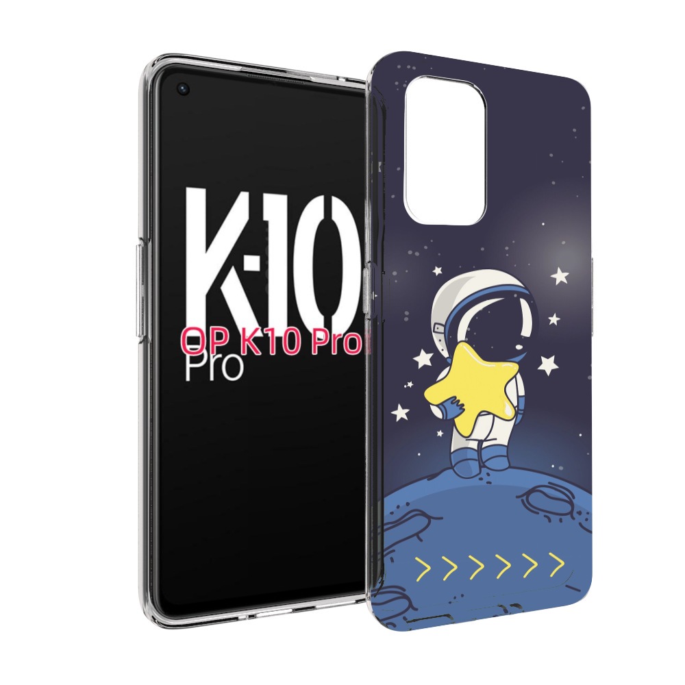 

Чехол MyPads астронавт с звездочкой для OPPO K10 Pro, Прозрачный, Tocco