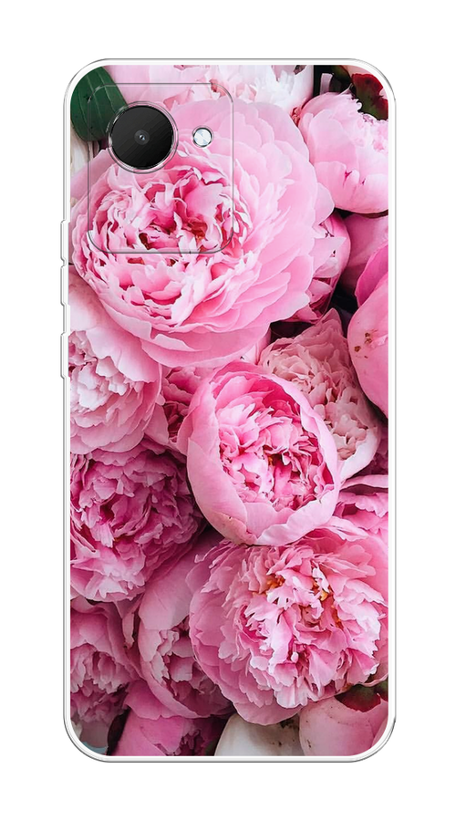 

Чехол на Realme C30 "Розовые пионы", Бежевый;розовый, 2510550-2
