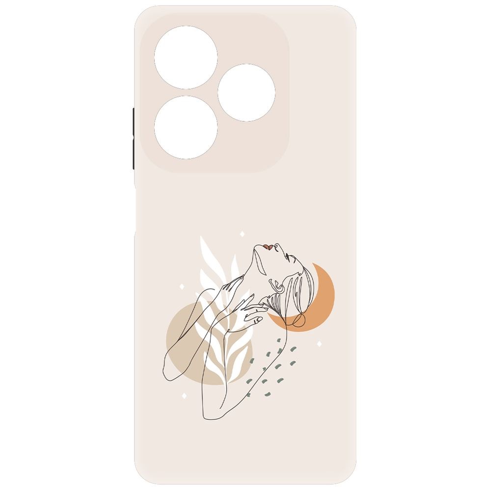 

Чехол-накладка Krutoff Soft Case Женственность для Itel P55 черный