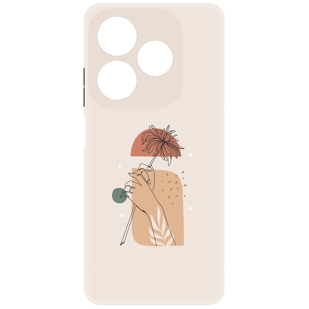 

Чехол-накладка Krutoff Soft Case Романтика для Itel P55 черный