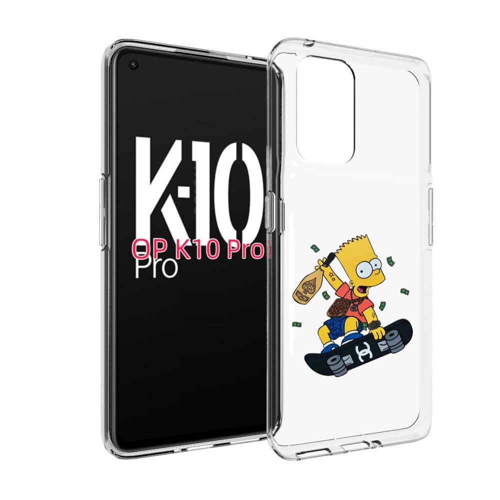 

Чехол MyPads барт-скейтер детский для OPPO K10 Pro, Прозрачный, Tocco