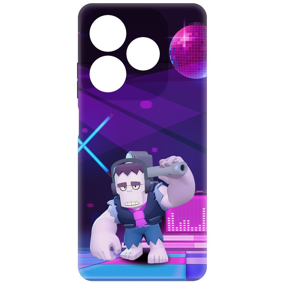 

Чехол-накладка Krutoff Soft Case Brawl Stars - Фрэнк для Itel P55 черный