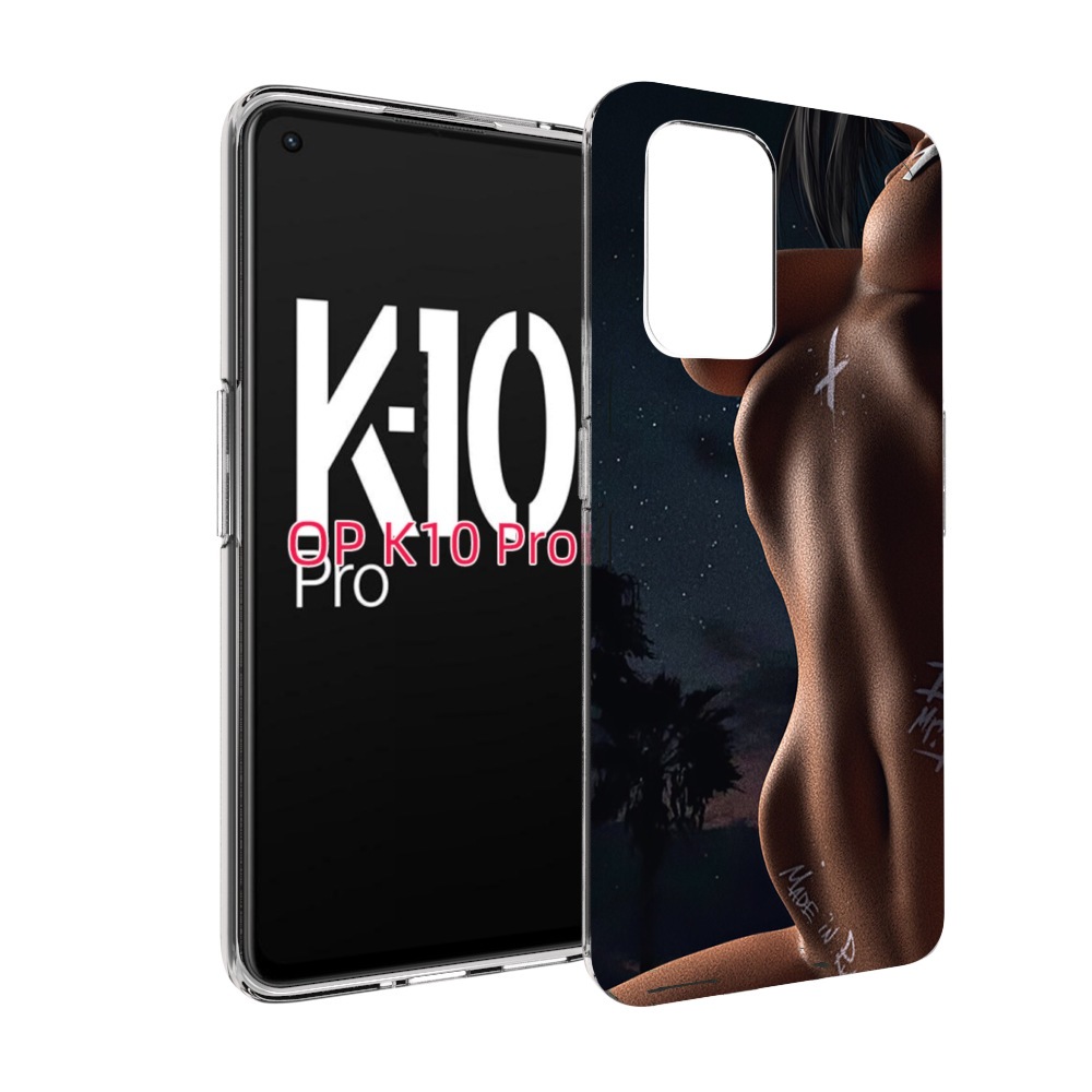 

Чехол MyPads белые-татуировки-на-теле для OPPO K10 Pro, Прозрачный, Tocco